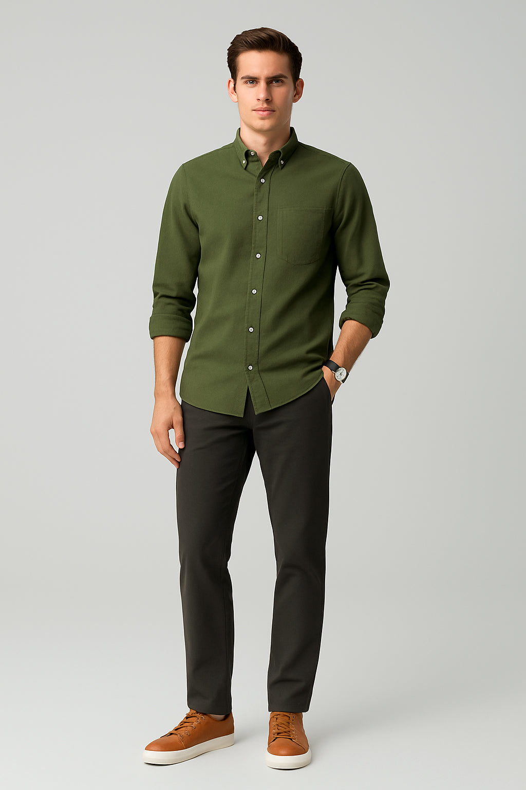 Olive green shirt