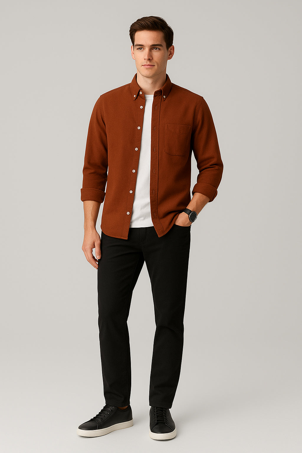 Rust brown shirt