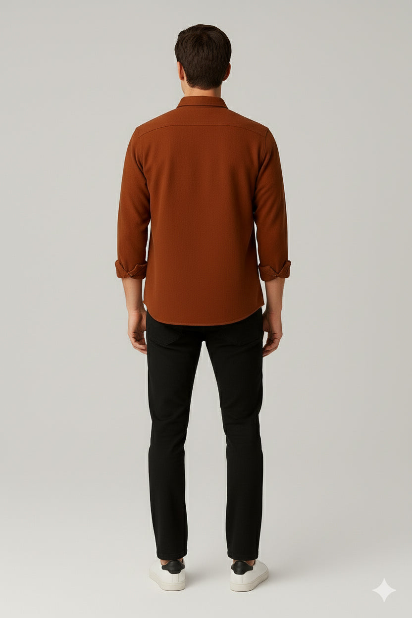 Rust brown shirt
