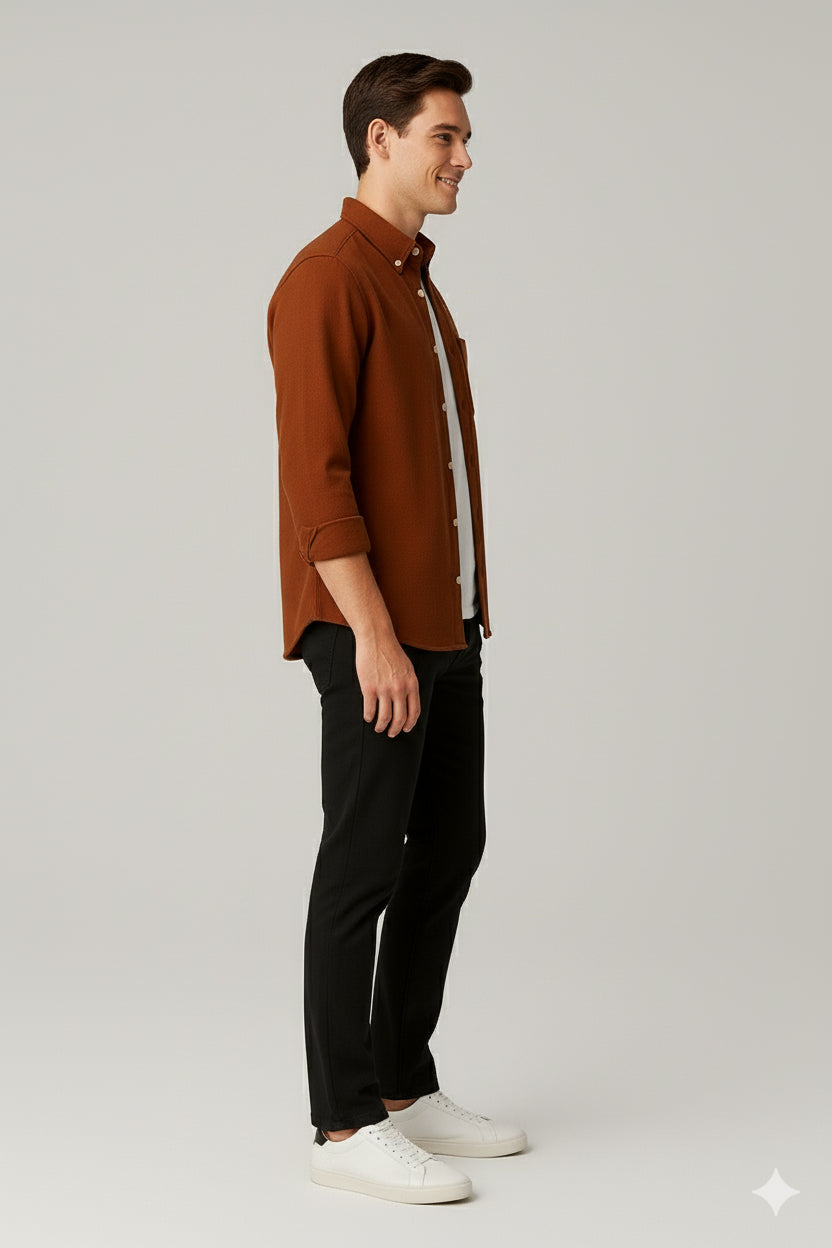 Rust brown shirt