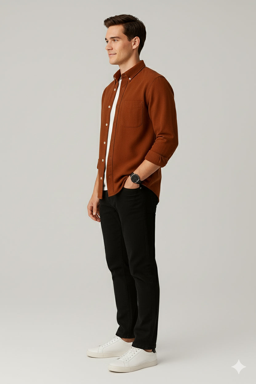 Rust brown shirt
