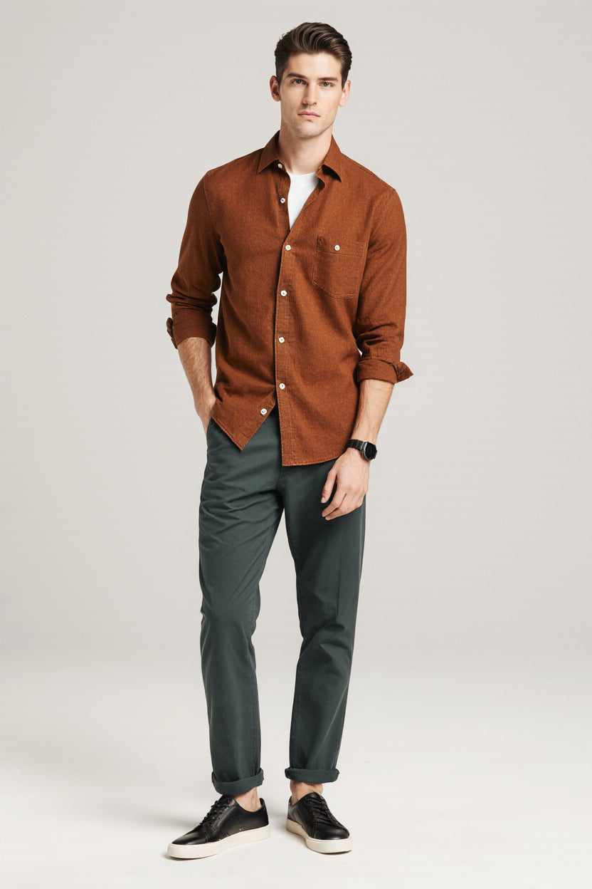 Rust brown shirt